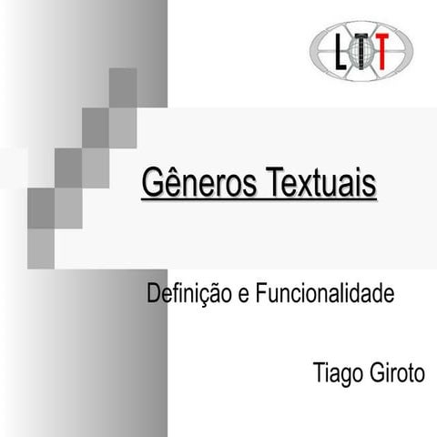Ltt   faramacia - Genero textuais