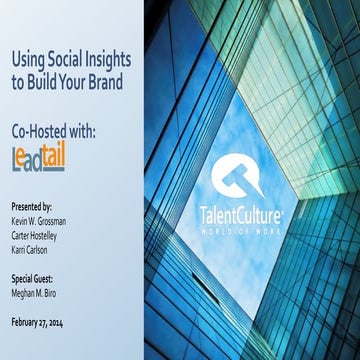 [WEBINAR] Building Your Brand Using Social Insights