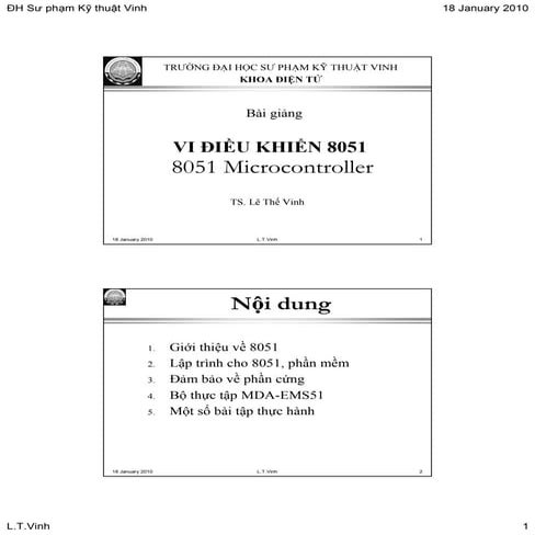 VI ĐIỀU KHIỂN 8051