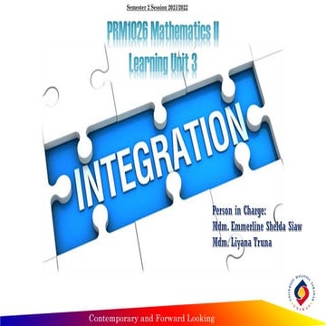 LU3 Integration for Pre- Uniersity Level