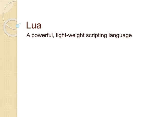 Lua Study Share