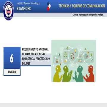 PROCEDIMIENTO NACIONAL DE COMUNICACIONES DE EMERGENCIA, PROCESOS APH DEL MSP