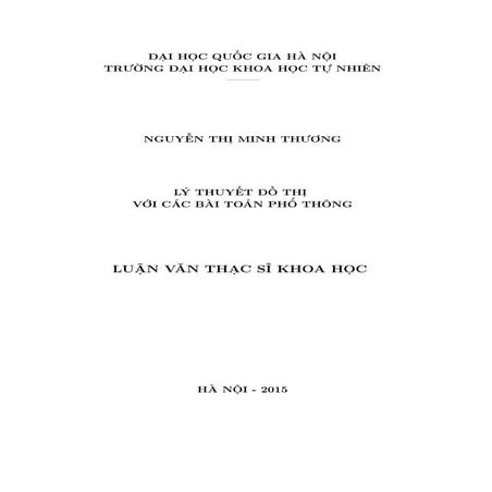 Luận văn: Lý thuyết đồ thị với các bài toán phổ thông, HOT - Gửi miễn phí qua...