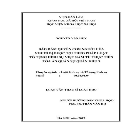 Quyền con người của người bị buộc tội theo luật Tố tụng Hình sự