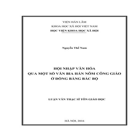 Hội nhập văn hóa qua một số văn bia Hán Nôm công giáo, 9đ