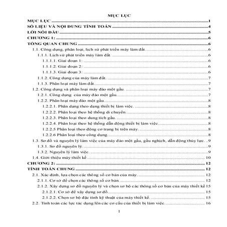 Đề tài: Thiết kế máy đào gầu nghịch dẫn động thủy lực, HOT