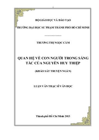 Quan niệm về con người trong sáng tác của Nguyễn Huy Thiệp, 9đ