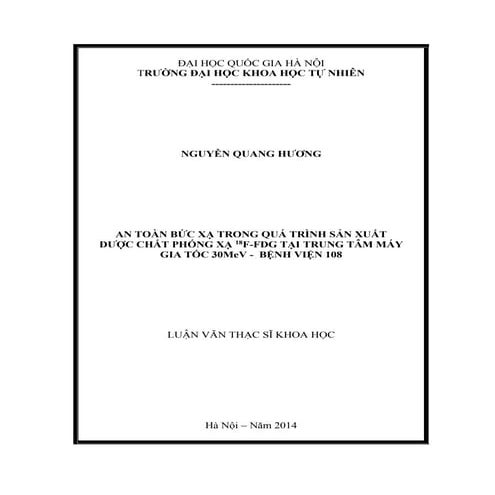 Luận văn: An toàn bức xạ trong sản xuất dược chất phóng xạ, 9đ