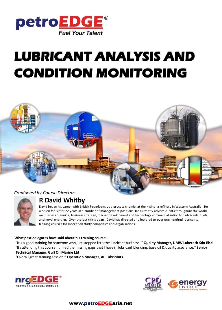 Lubricant Analysis and Condition Monitoring