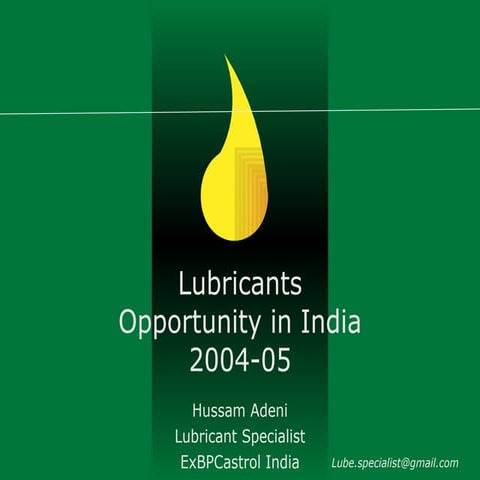 Lube Opportunities In India 2005
