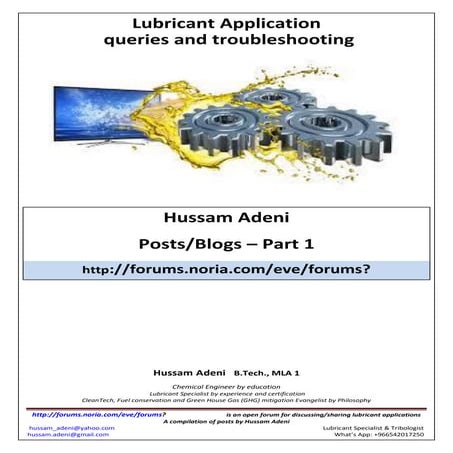 Lubricant applications   compilation by hussam adeni
