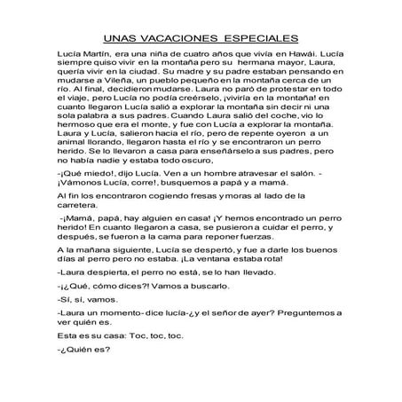 Unas vacaciones especiales