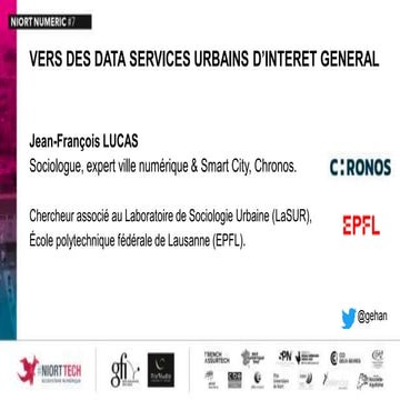 Vers des data services urbains d'interet général