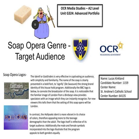 Lucas kirkland soap opera genre target audience task