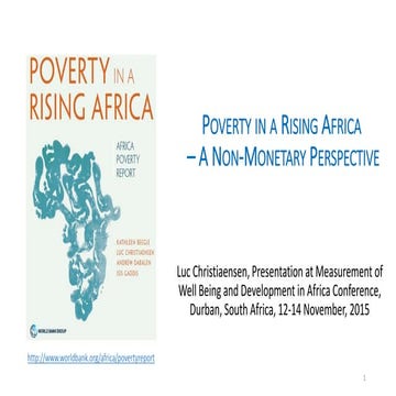 HLEG thematic workshop on Measurement of Well Being and Development in Africa...