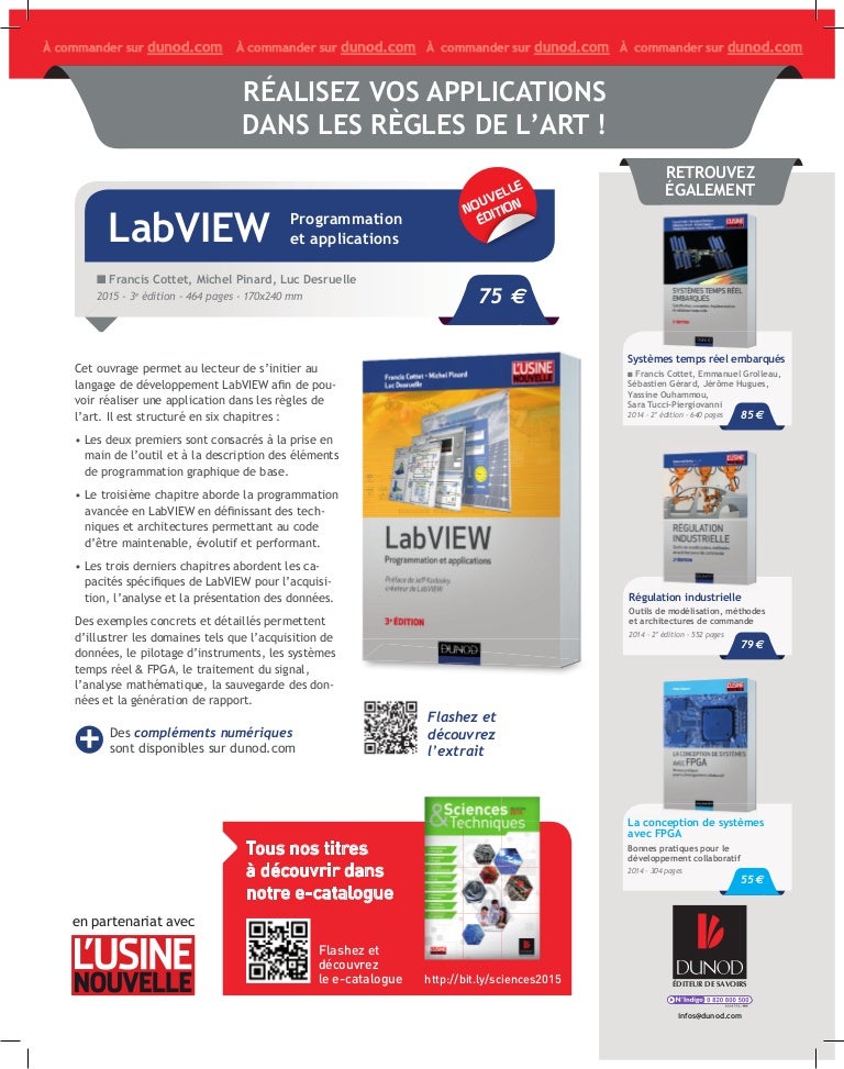 Luc Desruelle Livre Labview Dunod