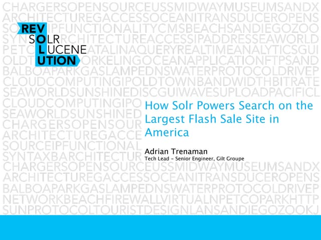 Lucene revolution 2013   adrian trenaman