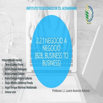 2.2.1 NEGOCIO A NEGOCIO (B2B BUSINESS TO BUSINESS)
