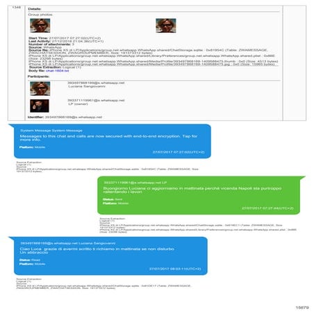 Le chat tra Luca Palamara e Luciana Sangiovanni