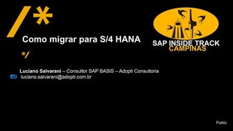 Como migrar para S/4 HANA