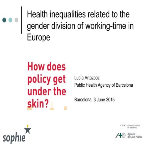 Health inequalities related to the gender division of working-time in Europe
