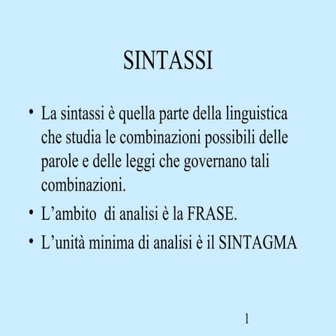 Lucidi sintassi.2 | PPT