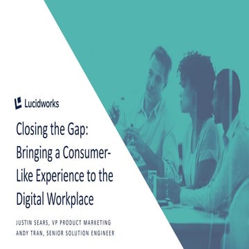 Closing the Gap Bringing a ConsumerLike Experience to the Digital