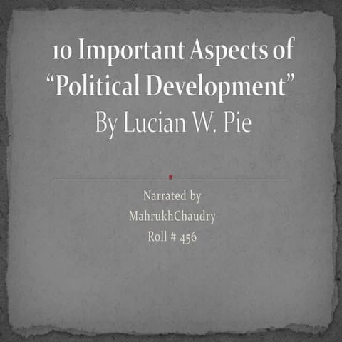 Lucien w pie,  definitions of Political development, Lucien Pie concept, Fund...