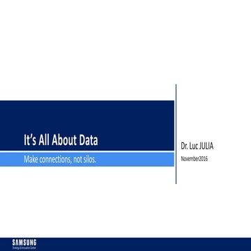 DWS16 - Connected things forum - Luc Julia, Samsung Electronics