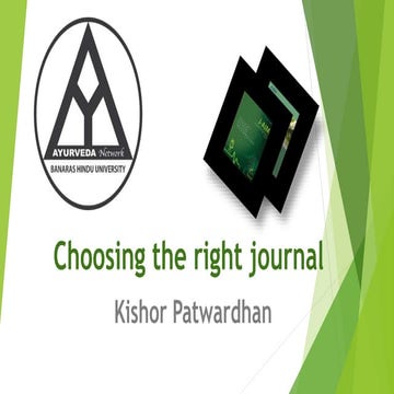 Choosing the Right Journal