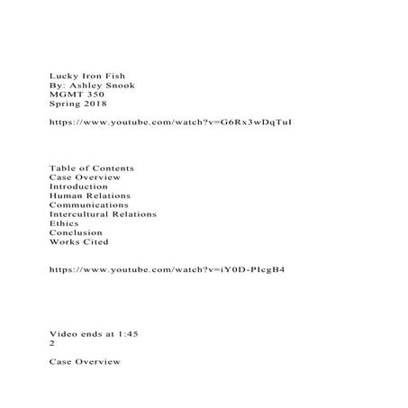 Lucky Iron FishBy Ashley SnookMGMT 350Spring 2018ht.docx