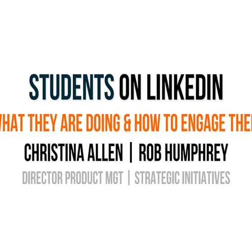 Students on LinkedIn: What They're Doing and How to Engage Them | Talent Conn...