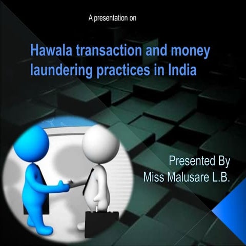 Hawala transaction and banking