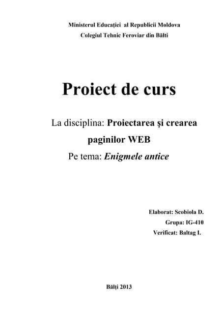 Lucrare de curs WEB