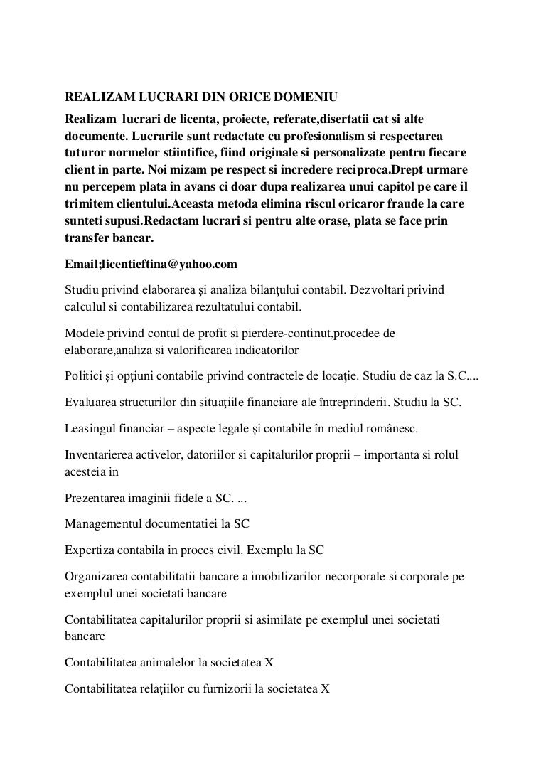 Lucrare de licenta,disertatie finante banci, lucrare de licenta finan\u2026