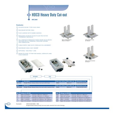 Lucy Heavy Duty 300Amp Cut-out MC300