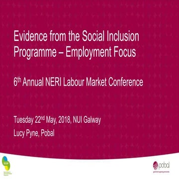 Lucy Pyne, Evidence from the Social Inclusion and Community Activation Programme