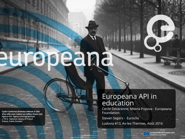 Europeana API in education -  #Europeana4Education