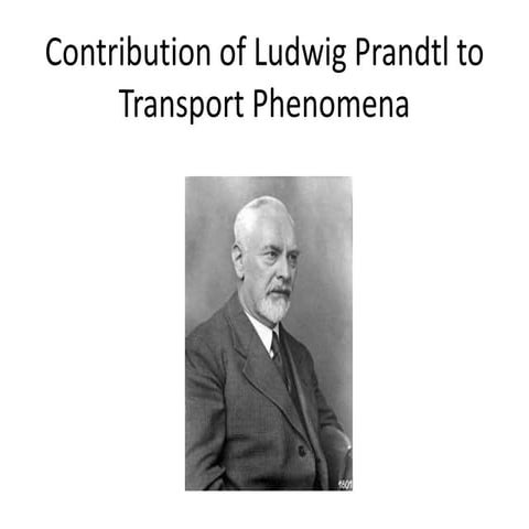 Contributions of Ludwig prandtl to chemical engineering 