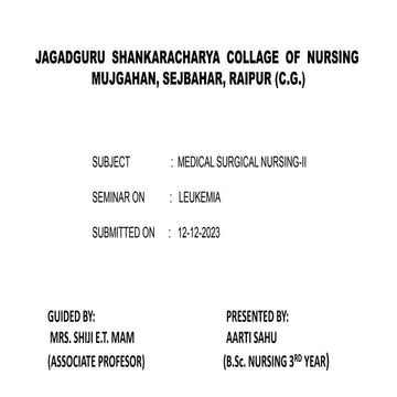 LUEKEMIA.pptx bsc nursing ppt presented by student aarti sahu