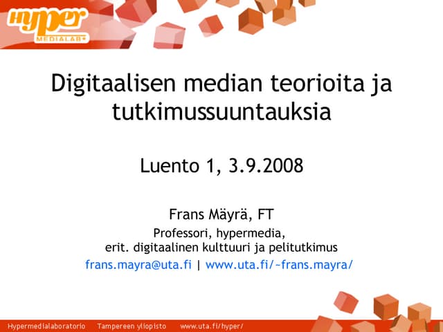 INFOH1 - Luento 1