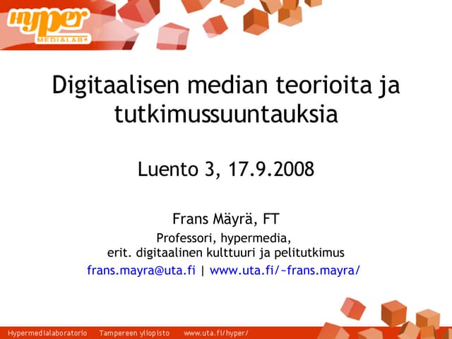 INFOH1-kurssi: Luento 3