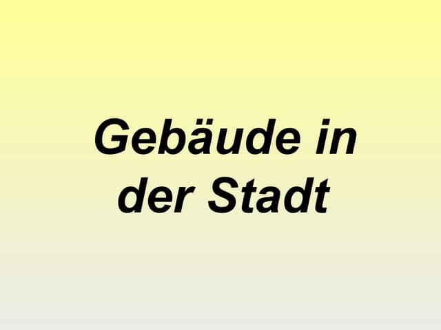 Gebäude in der Stadt
