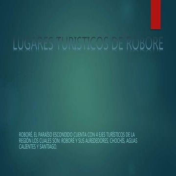 Lugares turisticos de robore