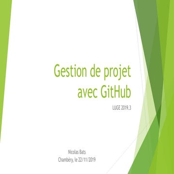 Gestion de projet avec GitHub