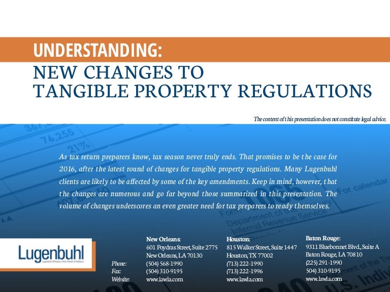 Understanding New Changes to Tangible Property Regulations
