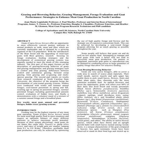 Image showcasing LUGINBUHL grazing browsing behavior-management-grazing research cfsa13 ...