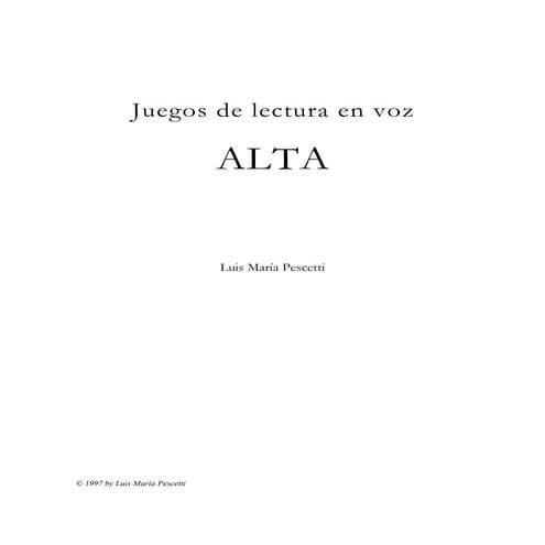 Luis Pescetti. Taller de lectura en voz alta