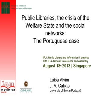 Public Libraries, the crisis of the...