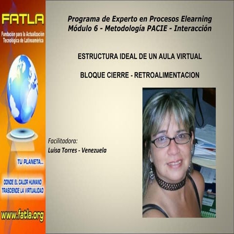 Bloque Cierre - Estructura de un Aula Virtual